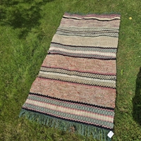 moenster-striber-falmede-farver-gammelt-svensk-løber-kludetaeppe-tramatta